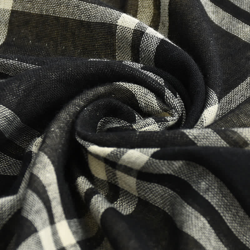 Écharpe à carreaux décontractée de style britannique pour hommes - image 17