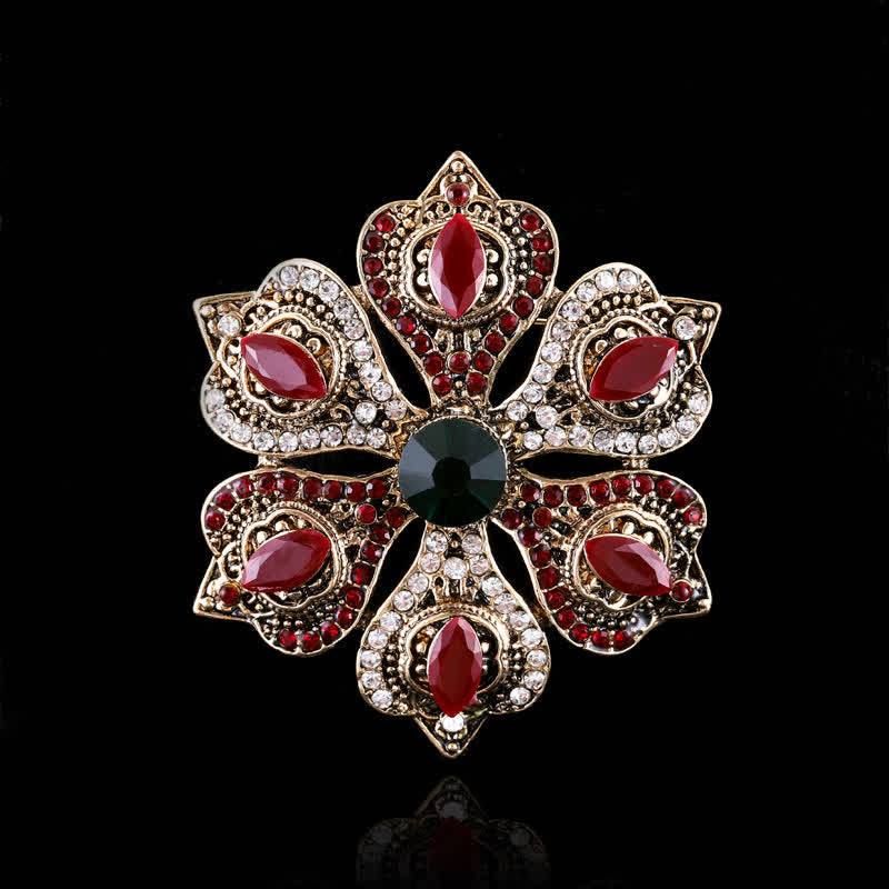 Broche en cristal baroque pour femme