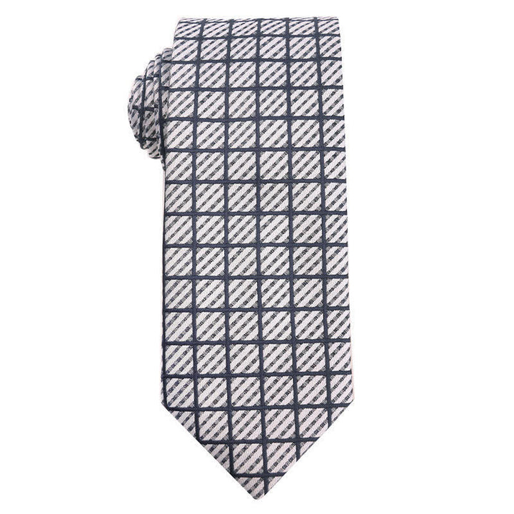 Cravate de bureau pour homme de la série Marine Blue - Plaid - image 5