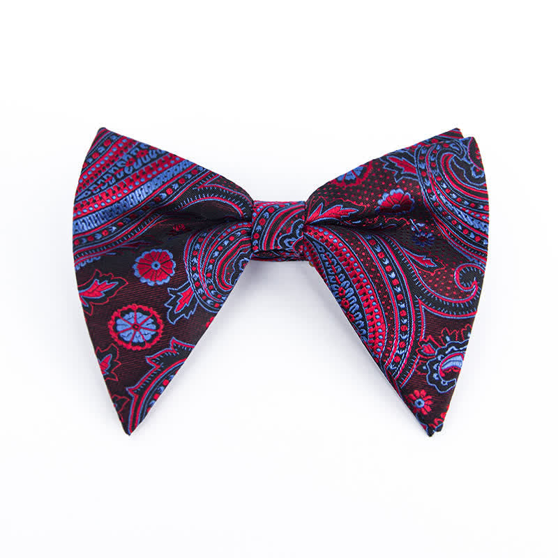 Nœud papillon surdimensionné à imprimé cachemire coloré pour homme