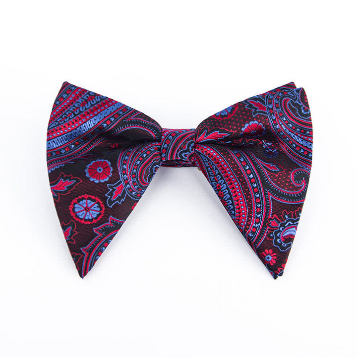Nœud papillon surdimensionné à imprimé cachemire coloré pour homme