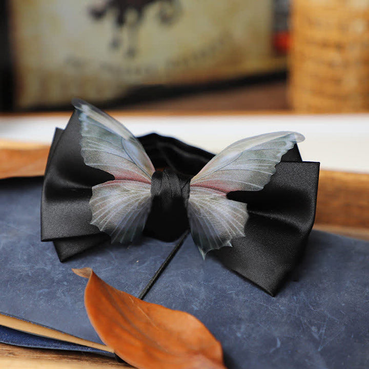 Ensemble de mouchoirs de poche vintage en organza pour homme avec nœud papillon papillon