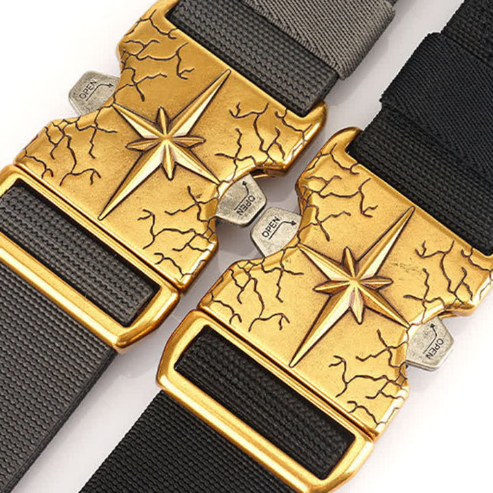 Ceinture tactique en toile élastique à dégagement rapide pour homme