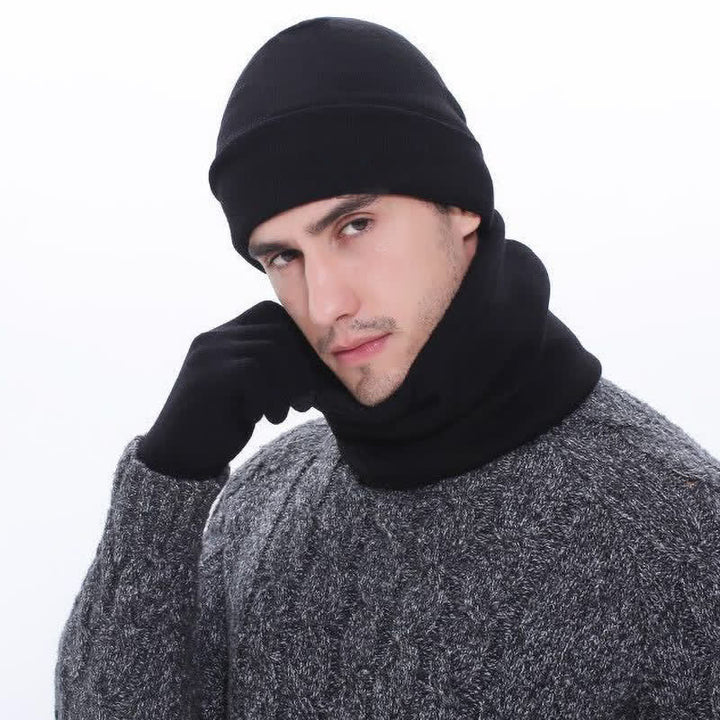 Ensemble de 3 bonnets chauds, écharpes, gants pour écran tactile