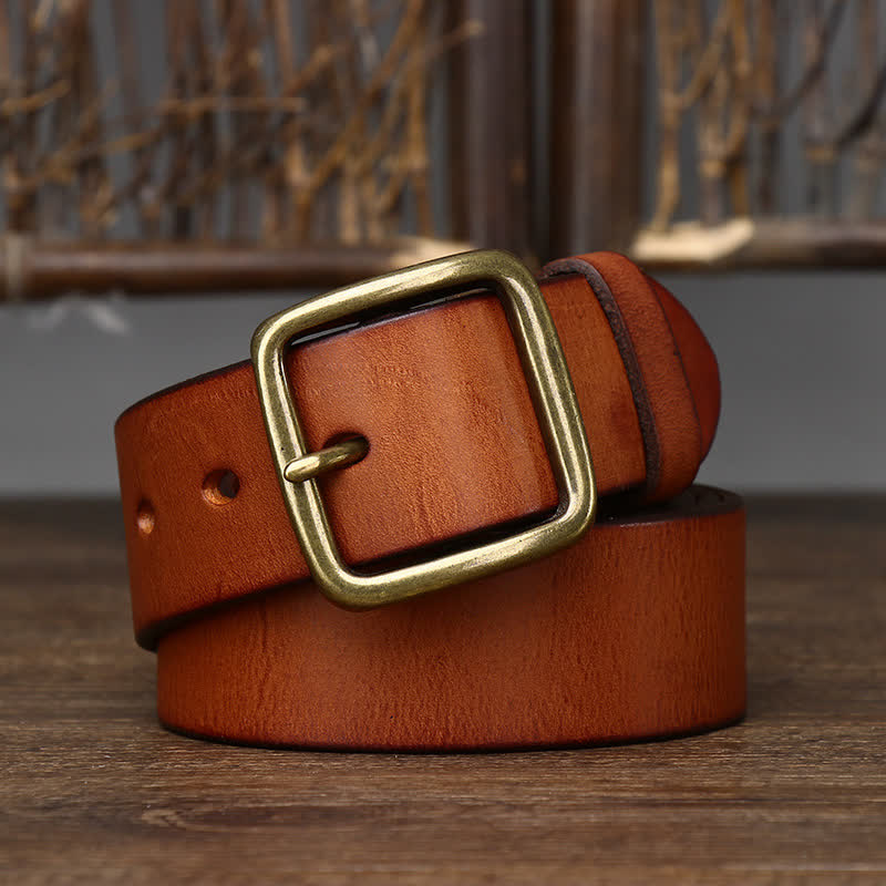 Veste décontractée pour homme avec ceinture en cuir de vache souple