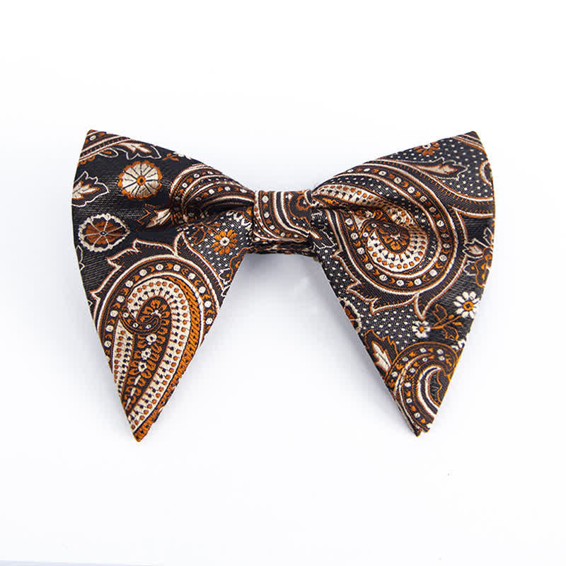 Nœud papillon surdimensionné à imprimé cachemire coloré pour homme