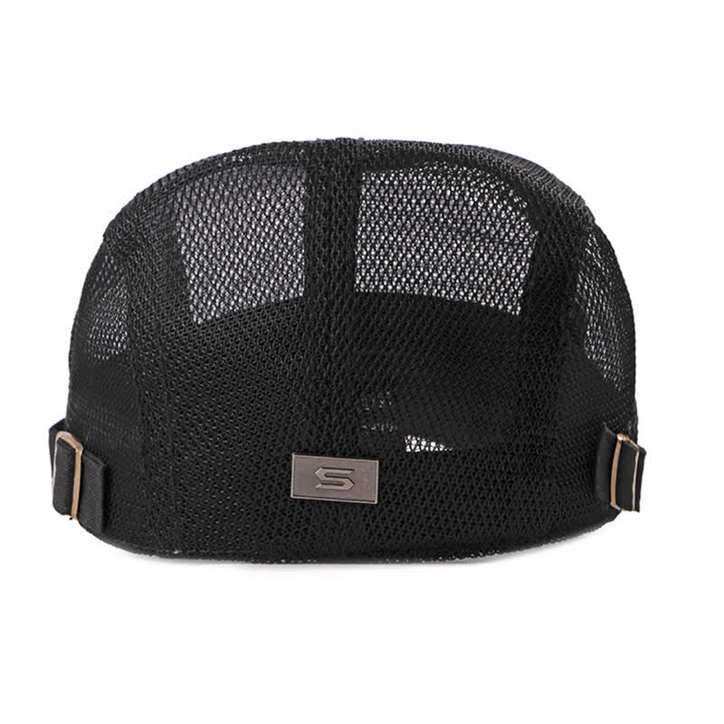 Béret plat en maille creuse respirante pour chapeau de soleil