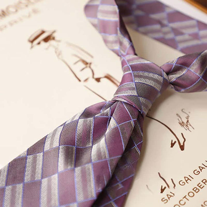 Cravate géométrique rétro pour homme de style urbain 