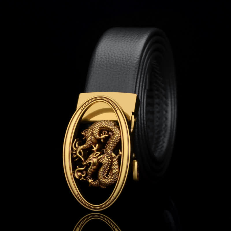 Ceinture en cuir vintage pour homme avec dragon volant