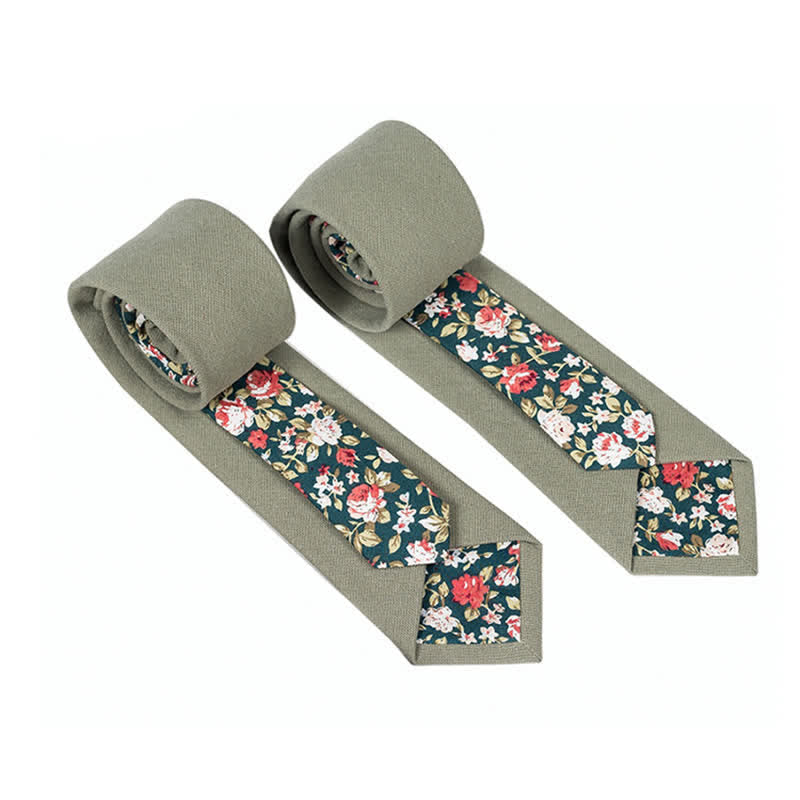 Cravate patchwork florale à carreaux pour homme 