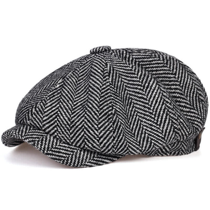 Casquette béret octogonale à motif à chevrons Peaky Hat - Gris - M (22"-22 7/8") - image 6