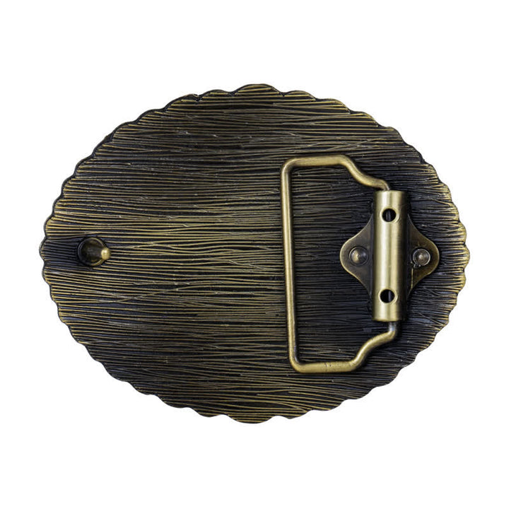 Ceinture en cuir à boucle pour homme avec prière à genoux en croix