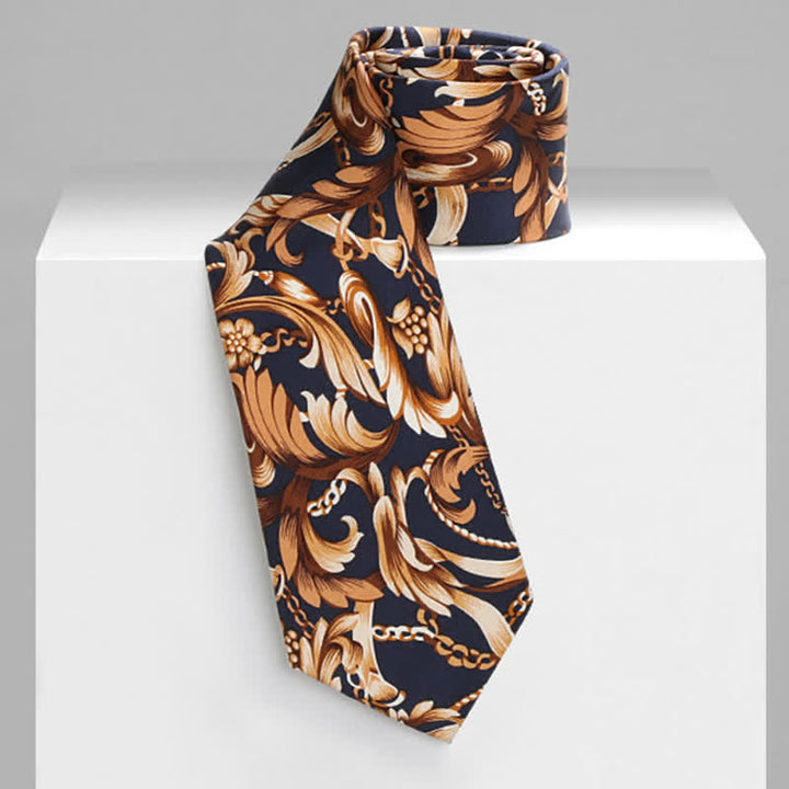 Cravate de luxe à motif floral pour homme