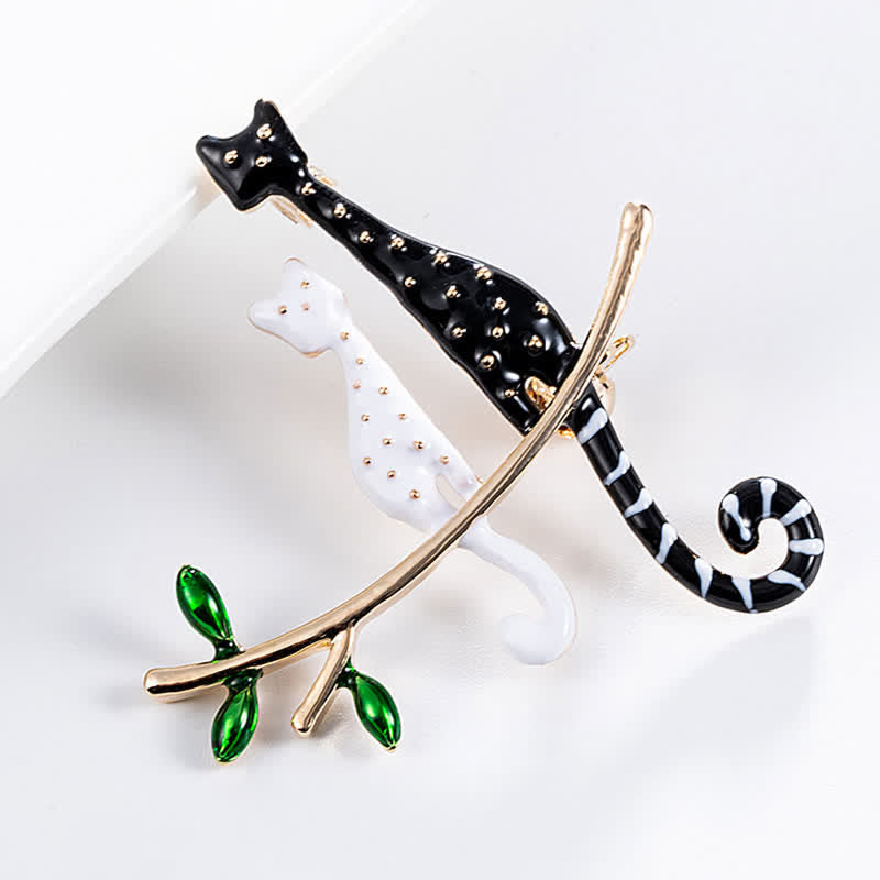 Broche chat à pois pour femme Lazy Kitten