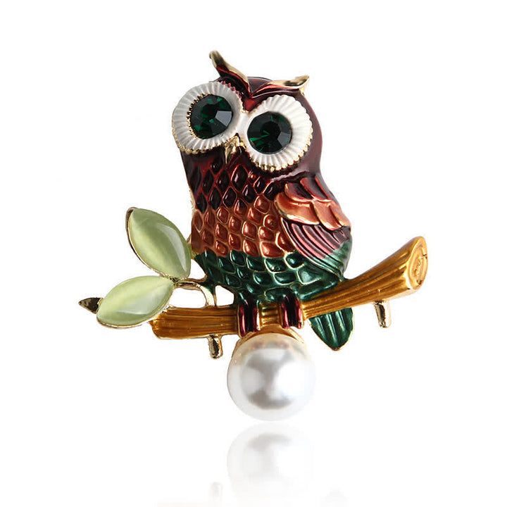 Jolie broche hibou colorée pour femme