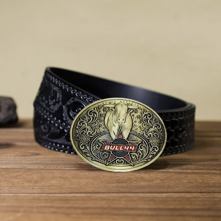 Ceinture en cuir avec boucle porte-bière créative Raging Bull pour homme
