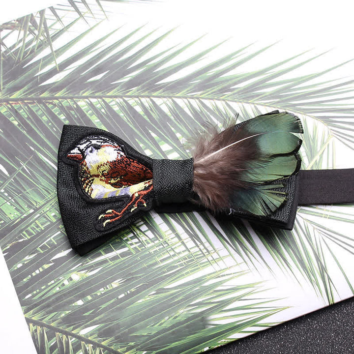 Nœud papillon à plumes de moineau graphique