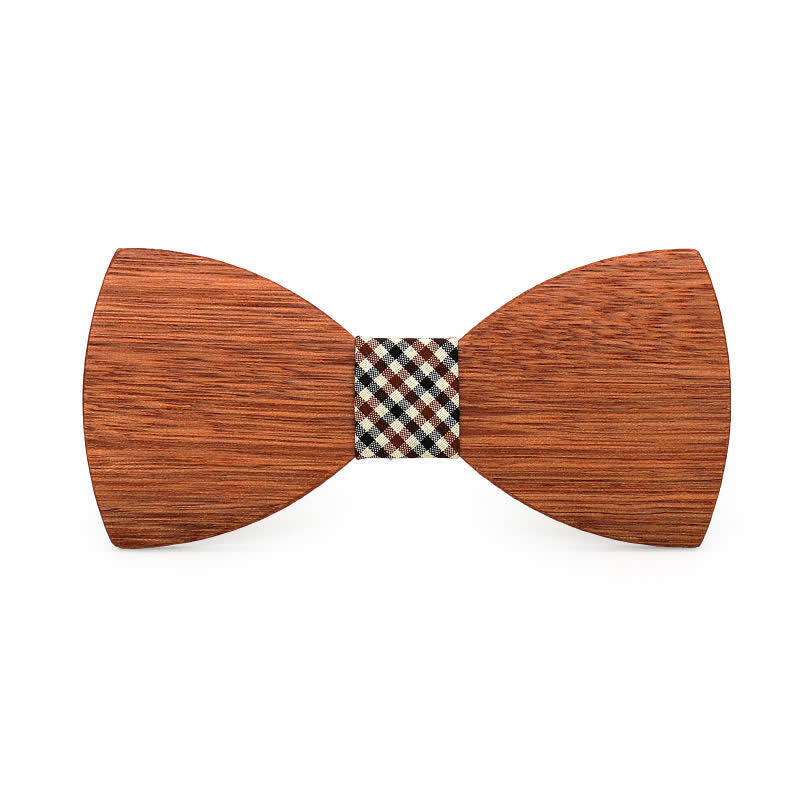 Noeud papillon vintage en bois de bégonia pour homme