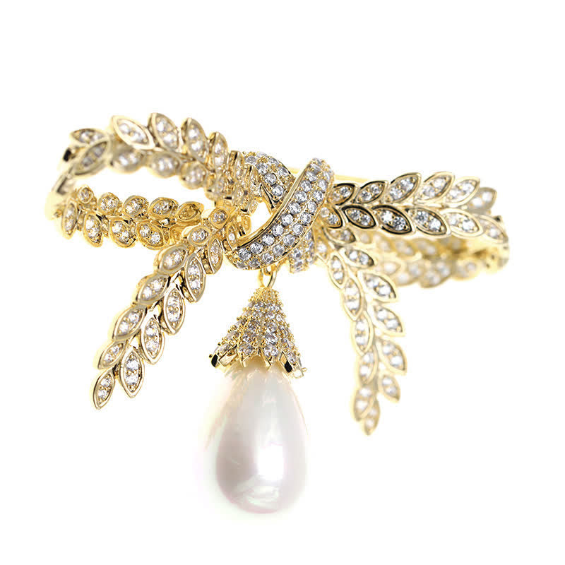 Broche baroque en forme de nœud de blé pour femme