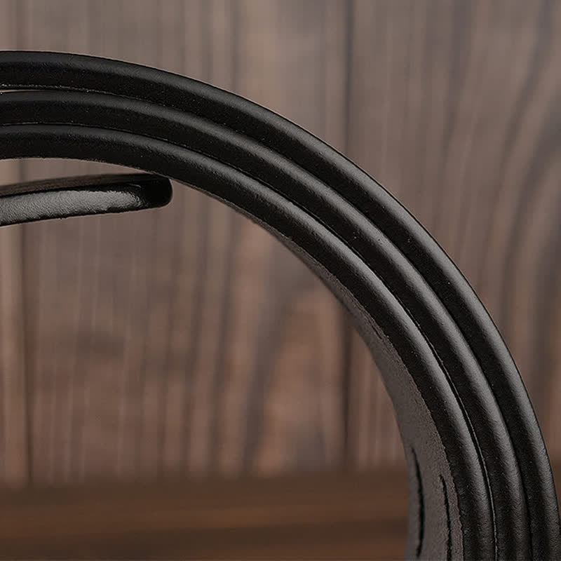 Ceinture en cuir à double ardillon pour homme