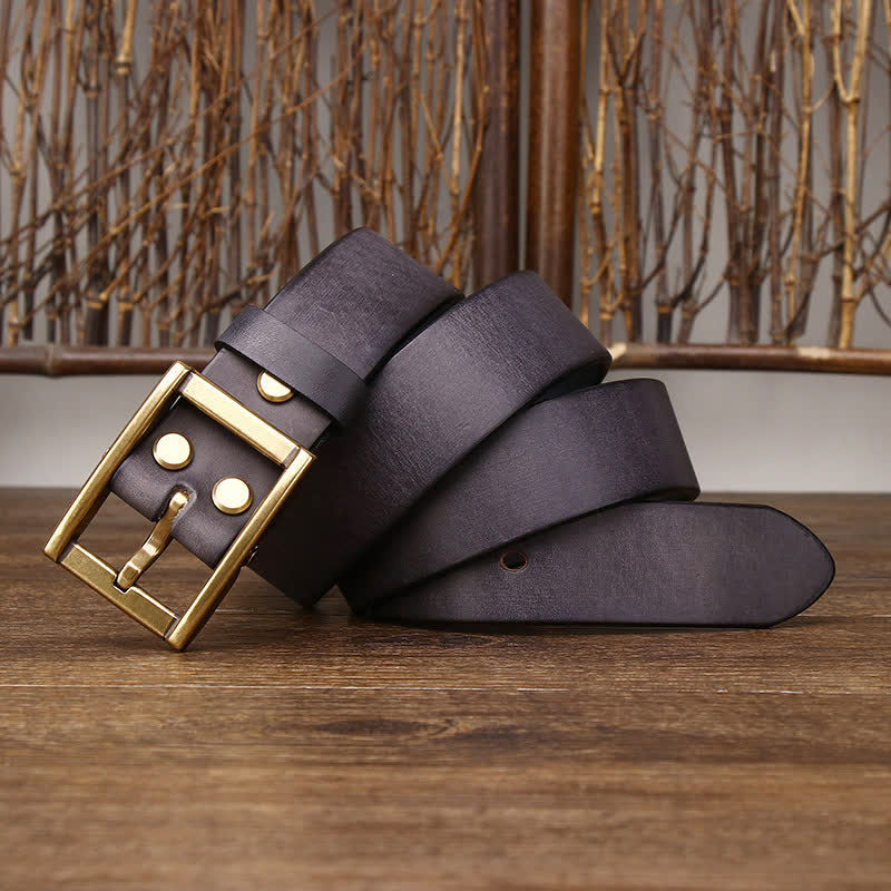 Ceinture en cuir robuste pour homme avec détails cloutés