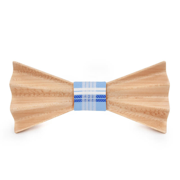 Nœud papillon en bois plié 3D stéréo Burlywood pour homme