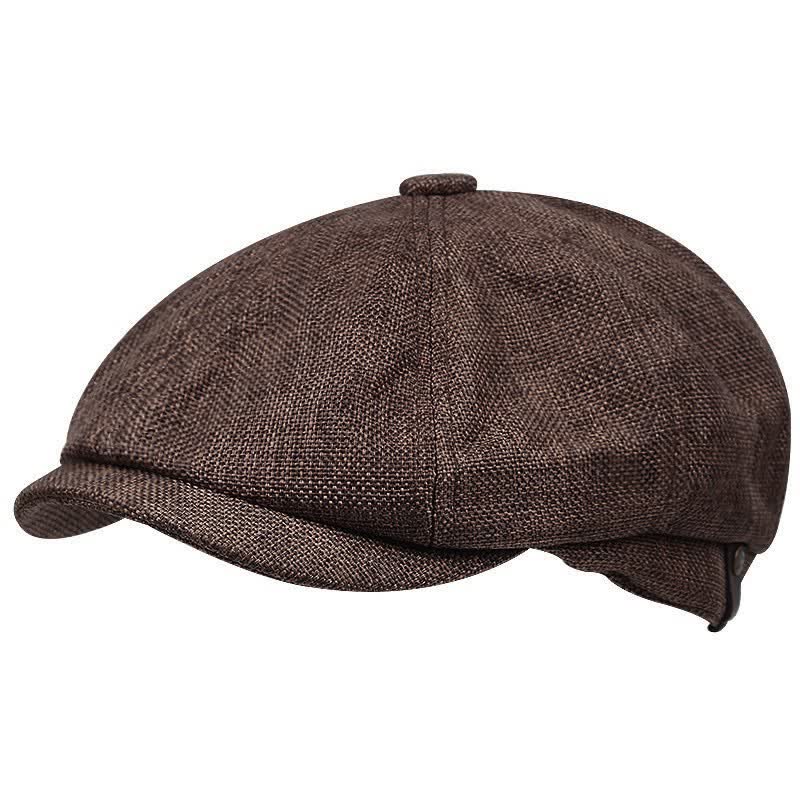 Casquette béret octogonale de gavroche britannique de loisir - Café - M (22"-22 7/8") - image 0