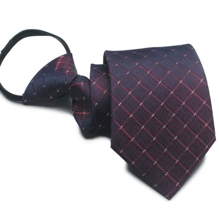 Cravate moderne à fermeture éclair pour homme Cravate pour homme d'affaires