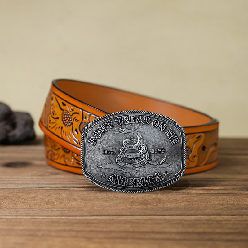 Ceinture en cuir à boucle DIY Pyramid Attitude pour homme