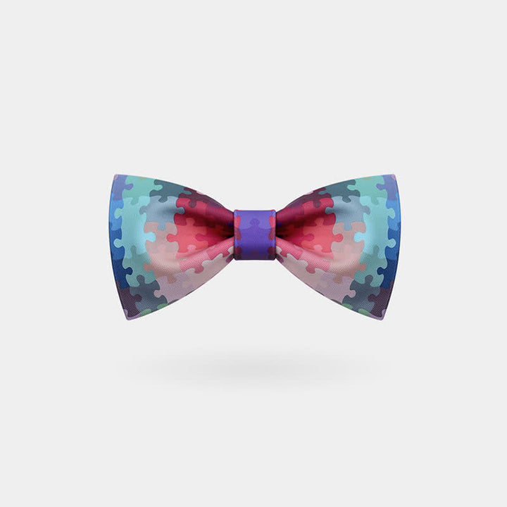 Nœud papillon puzzle multicolore pour homme