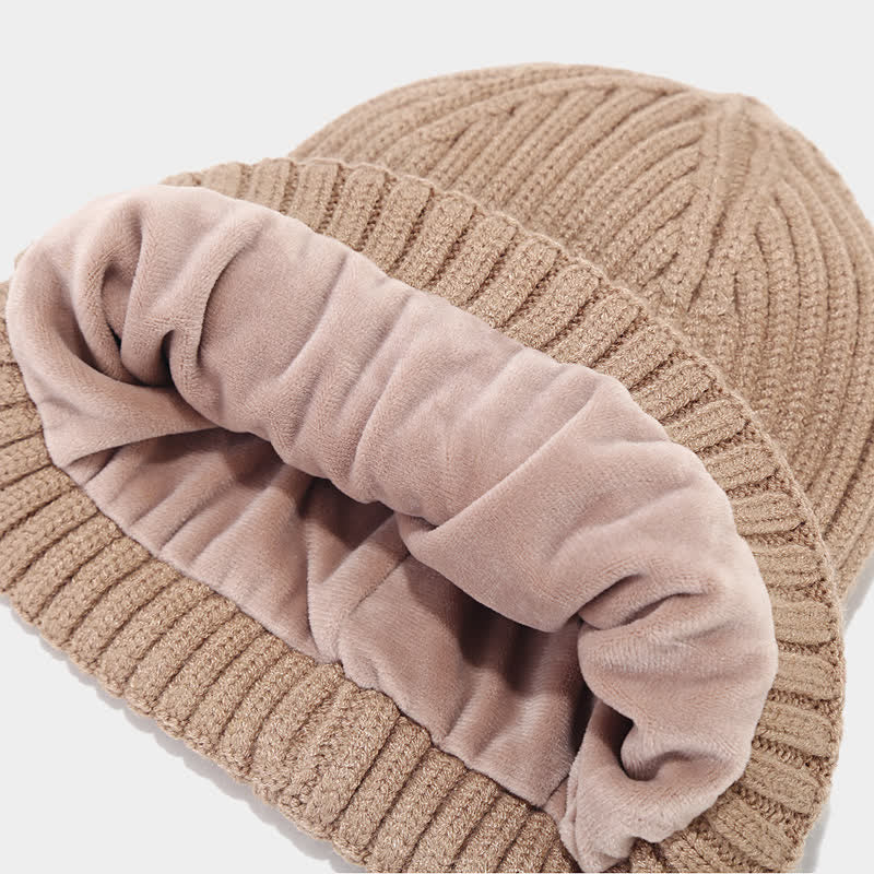 Ensemble de 3 pièces unisexe classique polyvalent avec bonnet, écharpe et gants