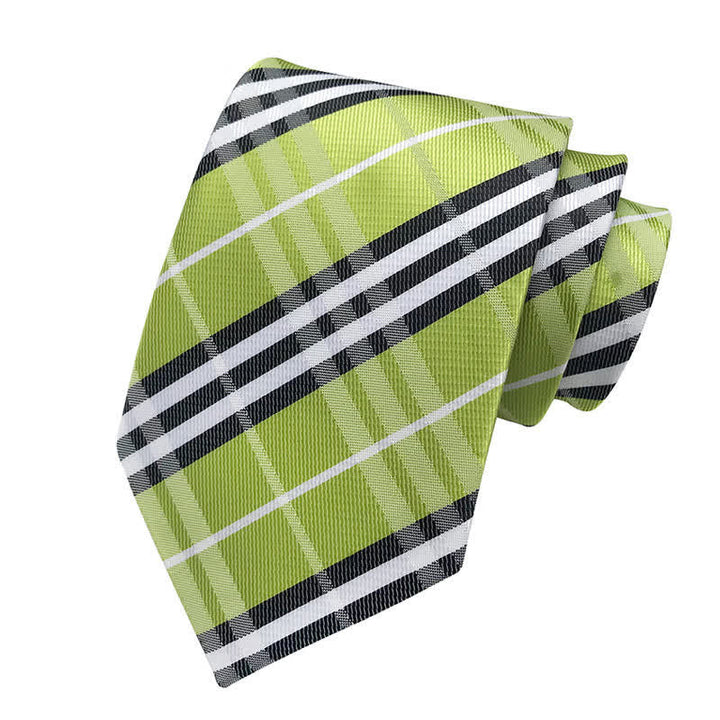 Cravate classique à carreaux écossais pour homme - PelouseVerte - image 6