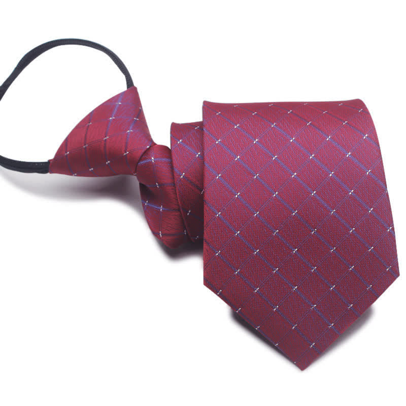 Cravate moderne à fermeture éclair pour homme Cravate pour homme d'affaires