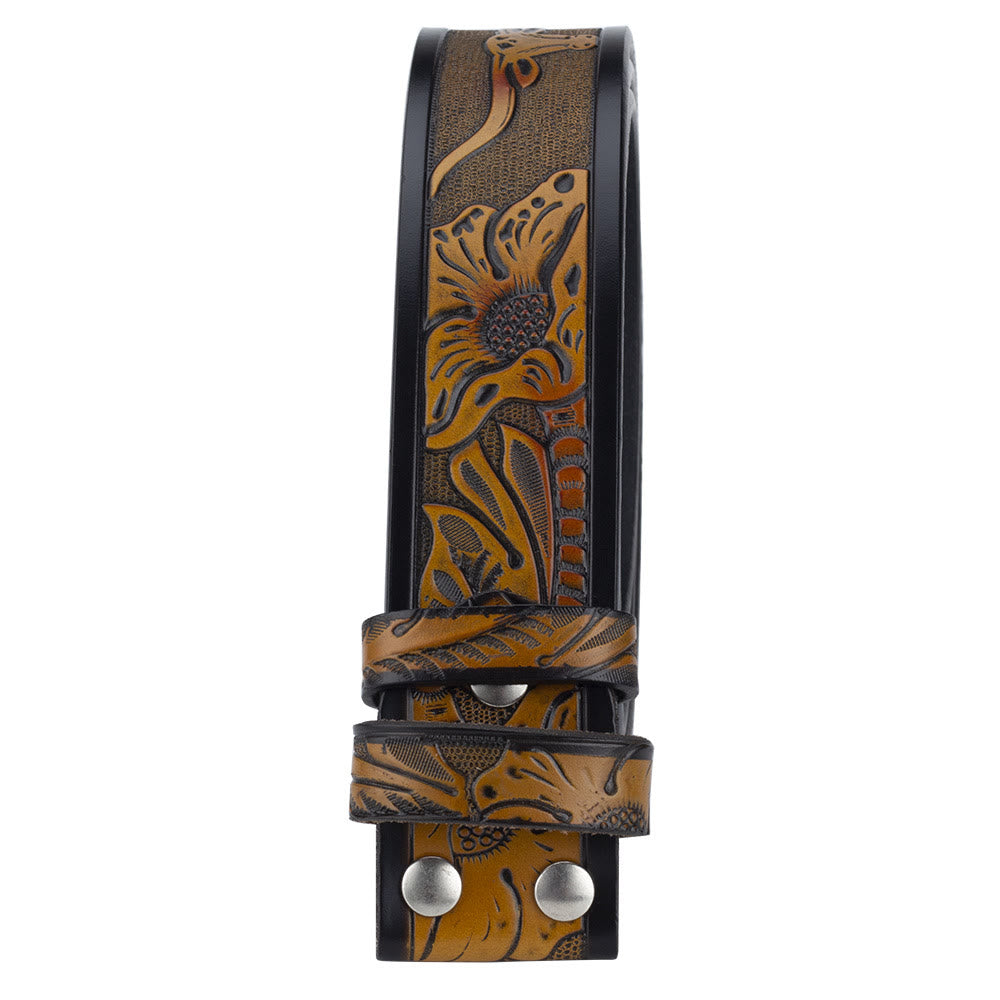 Ceinture en cuir à boucle de cowboy avec drapeau américain pour homme