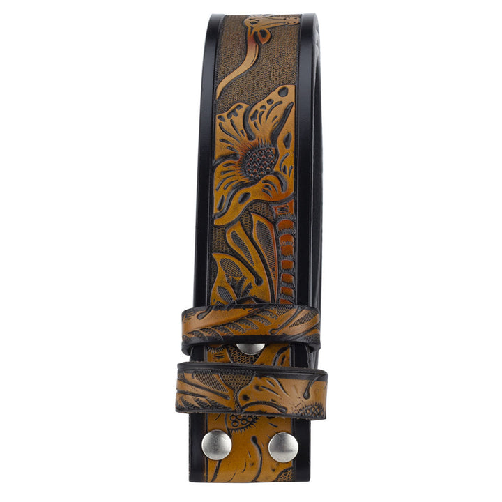 Ceinture en cuir à boucle de cowboy avec drapeau américain pour homme