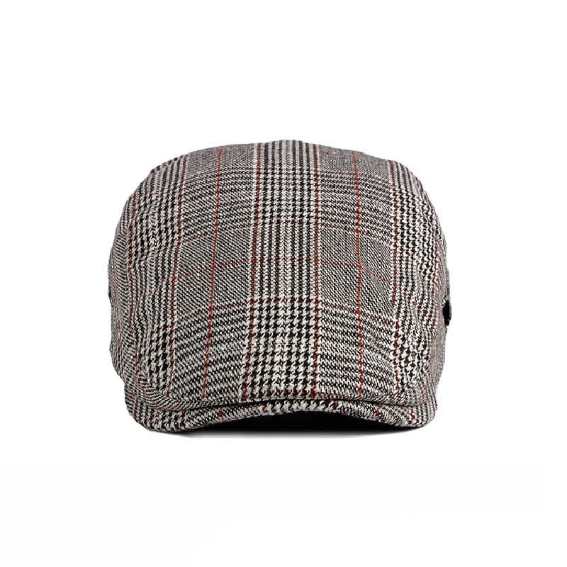 Béret à carreaux classique Casquette plate Cabbie - image 5