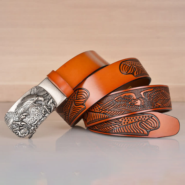 Ceinture en cuir à boucle automatique pour homme Mighty Eagle Sharp Claw