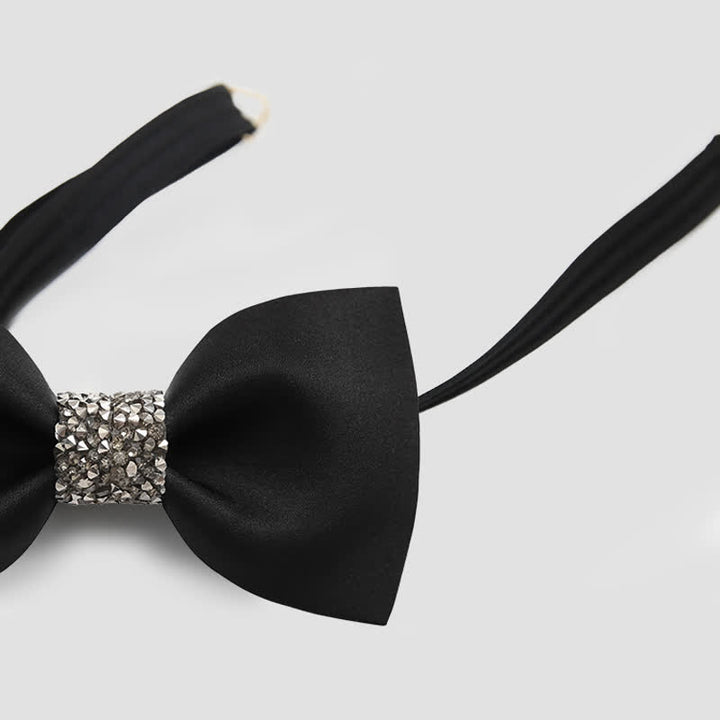 Nœud papillon central à paillettes pour homme