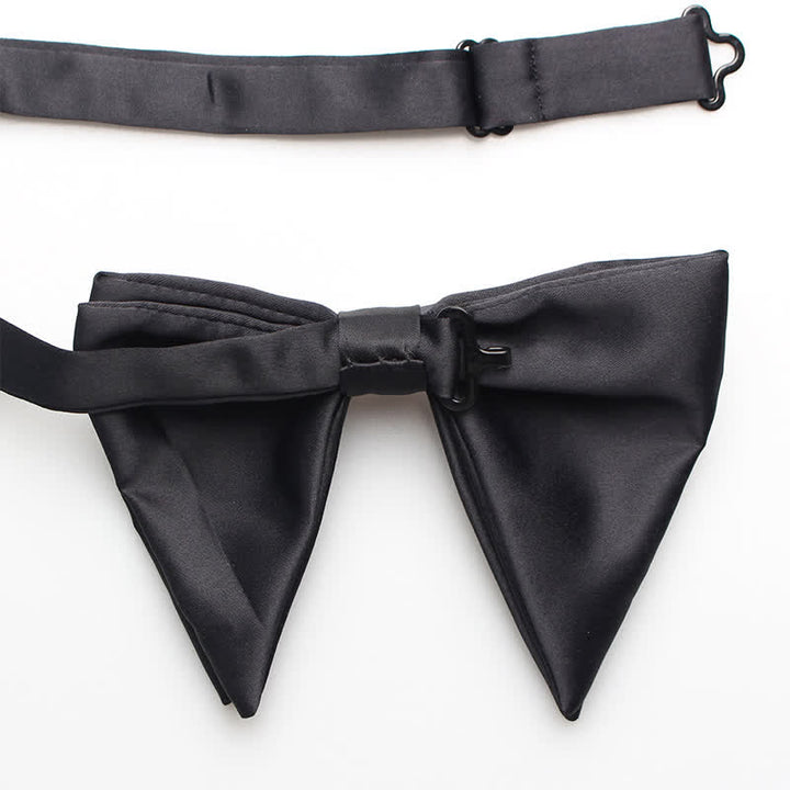 Nœud papillon surdimensionné noir et blanc pour homme
