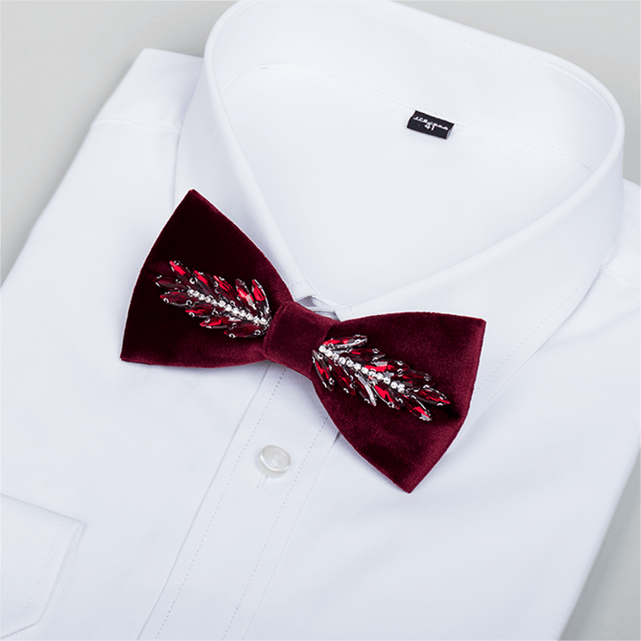 Nœud papillon en velours cristal pour homme