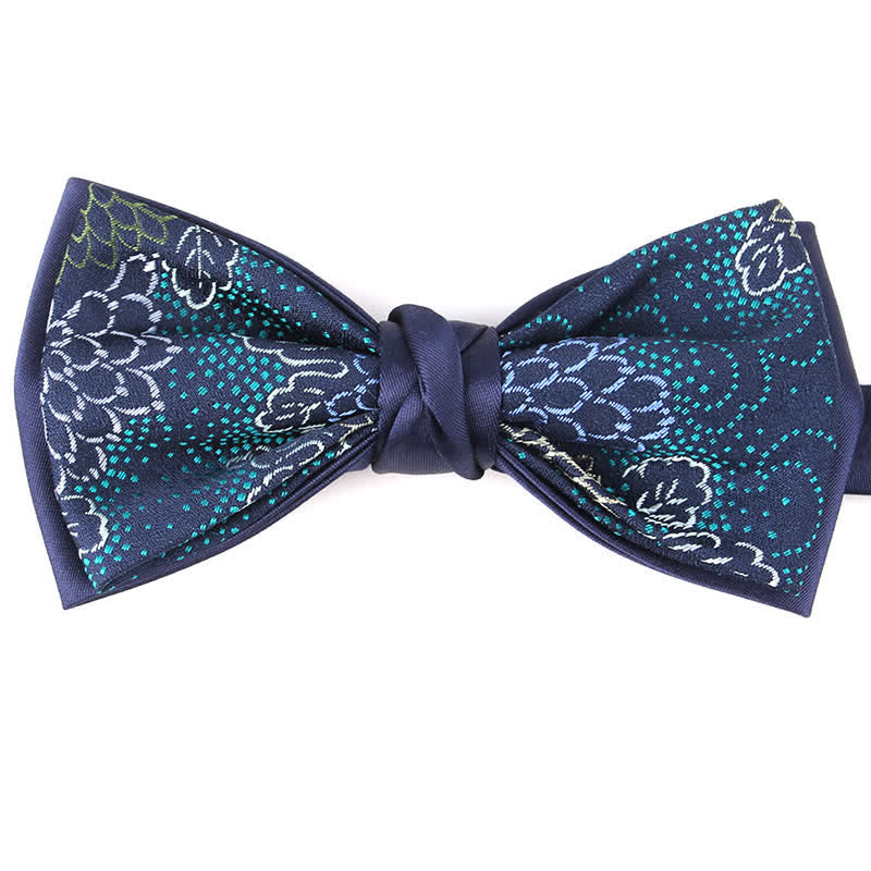 Nœud papillon élégant à motif floral et botanique pour homme