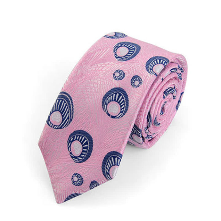 Cravate à motif de plumes de paon pour homme