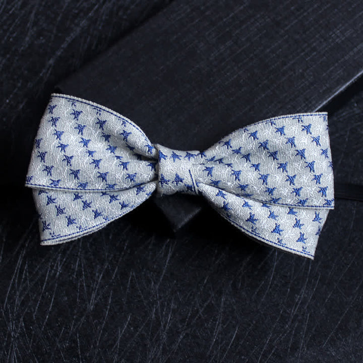Nœud papillon double épaisseur à motif abstrait pour homme