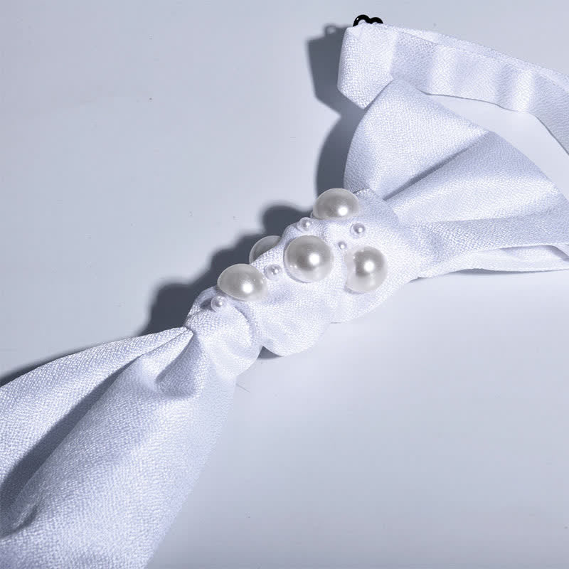 Cravate de mariage pour homme avec perles au look vintage - image 8