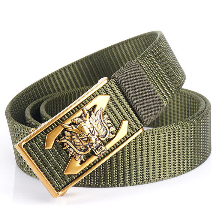 Ceinture en nylon pour homme avec lettre Z et dragon puissant