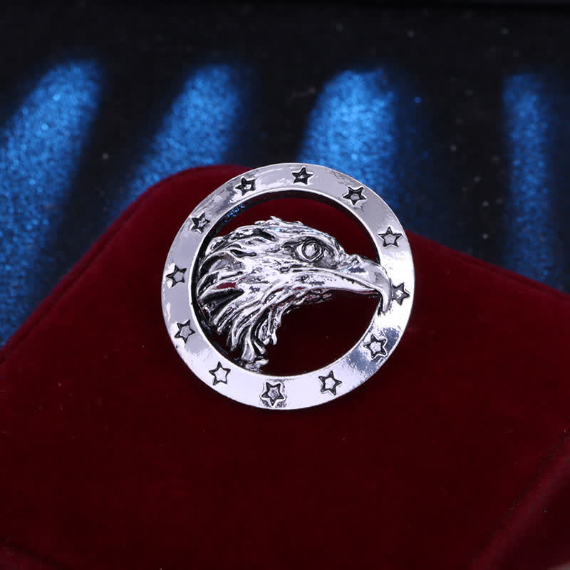 Broche en forme de tête de faucon pour homme