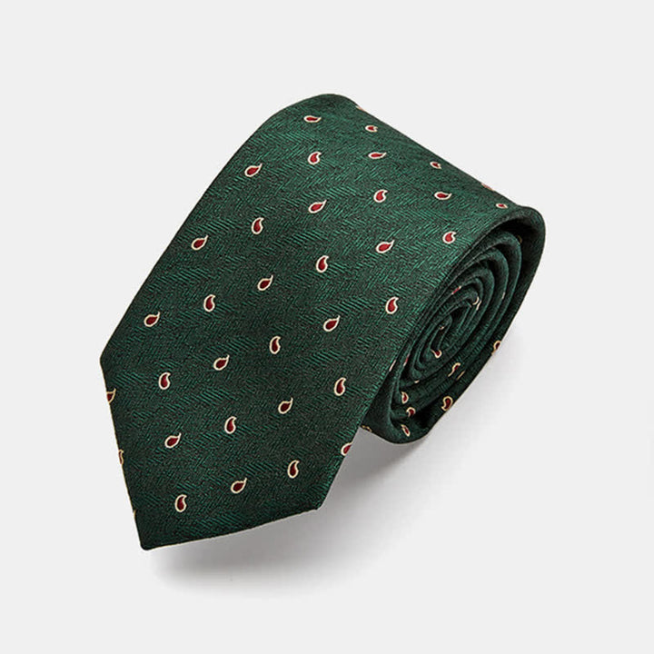 Cravate de luxe à micro-motif cachemire pour homme 