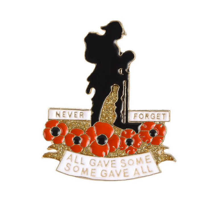 Broche coquelicot unisexe commémorative du soldat britannique