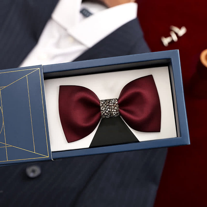 Nœud papillon central à paillettes pour homme