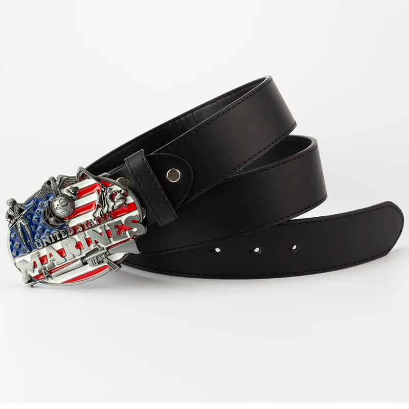 Ceinture en cuir à boucle militaire de l'armée américaine pour homme
